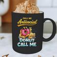 Call Me Antisocial Donut Pun Introvert Quote Graphic Print Coffee Mug Call Me Antisocial Donut Pun Introvert Quote Graphic Print Coffee Mug
