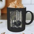 Camo USA Flag Bison Camouflage Hunting Wildlife Hunter Dad Graphic Print Coffee Mug