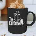 Cat Dad Life The Catfather Fathers Day Vintage Graphic Print Coffee Mug