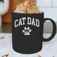 Cat Dad Vintage Distressed Cat Paw Graphic Print Coffee Mug