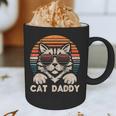 Cat Daddy Sunglasses Sunset Retro Fur Dad Papa Kitten Men Graphic Print Coffee Mug