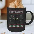 Cat Daddy Ugly Christmas Sweater Pajama Kitty Cat Lover Xmas Graphic Print Coffee Mug
