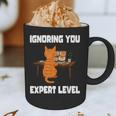 Cat Ignoring You Expert Level Orange Tabby Introvert Graphic Print Coffee Mug Cat Ignoring You Expert Level Orange Tabby Introvert Graphic Print Coffee Mug