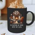 Cat Lover I'd Rather Be Home With My Cats Introvert Cozy Graphic Print Coffee Mug Cat Lover I'd Rather Be Home With My Cats Introvert Cozy Graphic Print Coffee Mug