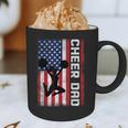 Cheer Dad American Flag Cheerleader Support Graphic Print Coffee Mug