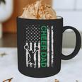 Cheer Dad Flag Green Cheerleading Graphic Print Coffee Mug