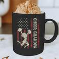 Cheer Grandpa US Flag Dad Patriotic Cheerleader Fathers Day Graphic Print Coffee Mug