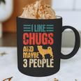 Chug Dog Retro Vintage Pughuahua Owner Fur Parent Introvert Graphic Print Coffee Mug