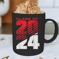Class Of 2024 High School Senior Graduation Red Sports Style Graphic Print Coffee Mug