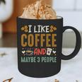 Coffee & Introvert Humor Tee Quote Cute Font Graphic Print Coffee Mug