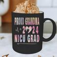 Colorful Proud Grandma 2024 NICU Graduate Baby Graduation Graphic Print Coffee Mug
