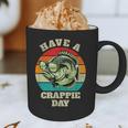 Have A Crappie Day Retro Fishing Sarcastic Dad Graphic Print Coffee Mug