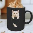 Cute Cat Pocket Cat Mom Cat Dad Cat Lover Graphic Print Coffee Mug