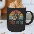 Cute Papa Bear Vintage Father's Day Retro Dad Guitar Graphic Print Coffee Mug