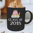 Cute Pink School Owl Class Of 2018 Graduation Graphic Print Coffee Mug