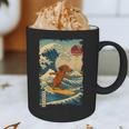 Dachshund Doxie Japanese Kanagawa Wave Surfing Japan Mom Dad Graphic Print Coffee Mug
