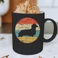 Dachshund Long Haired Dog Vintage Mom Dad Retro Graphic Print Coffee Mug