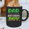 Dad Of The Birthday Boy Family Gaming Pixel Birthday Party Graphic Print Coffee Mug