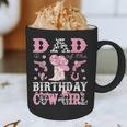 Dad Of The Birthday Cowgirl Pink Disco Rodeo Western Graphic Print Coffee Mug