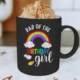 Dad Of The Birthday Girl Rainbow B-Day Matching Family Graphic Print Coffee Mug