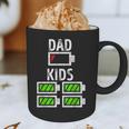 Dad Of Four Low Battery Father Of 4 Kids Dad Graphic Print Coffee Mug