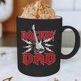Dad Rockin One Birthday Family Matching Rock Guitar Graphic Print Coffee Mug