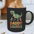 Daddy Saurus Dinosaur Dad Of Two Kids Dino Family Graphic Print Coffee Mug