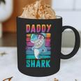 Daddy Shark Retro Vintage Dad Graphic Print Coffee Mug