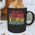 In My Defense i Was Left Unsupervised Introvert Graphic Print Coffee Mug In My Defense i Was Left Unsupervised Introvert Graphic Print Coffee Mug