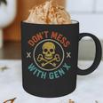 Don't Mess With Gen X Vintage Grunge Skull 80s Nostalgia Graphic Print Coffee Mug