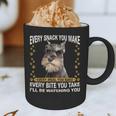 Every Snack You Make Miniature Schnauzer Dog Mom Dad Graphic Print Coffee Mug