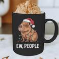 Ew People Capybara Christmas Lights Introvert Humor Graphic Print Coffee Mug