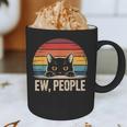 Ew People Retro Vintage Anti Social Cat Introvert Graphic Print Coffee Mug