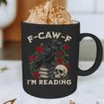 F-CAW-F I'm Reading Crow Book Lover Introvert Meme Graphic Print Coffee Mug