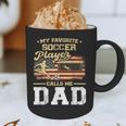 My Favorite Soccer Player Calls Me Dad US Flag Fathers Day Graphic Print Coffee Mug