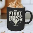 The Final Boss Vintage Rock Bull Fun Tee For Strong Dads Graphic Print Coffee Mug