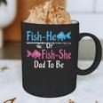 Fish-He Or Fish-She Dad To Be Gender Reveal Baby Shower Graphic Print Coffee Mug
