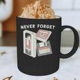 Never Forget VHS Tape Cassette Floppy Disk Nostalgia 80s 90s Graphic Print Coffee Mug
