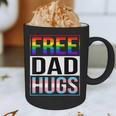 Free Dad Hugs LGBT Gay Pride Month Transgender Rainbow Flag Graphic Print Coffee Mug