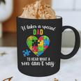 Fun Heart Puzzle Shirts Dad Autism Awareness Family Support Graphic Print Coffee Mug