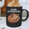 Go Away I'm Introverting Cat Introvert Men Women Girls Kids Graphic Print Coffee Mug