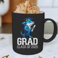 Grad Class Of 2025 Boys Shark Graduation Graduated Graphic Print Coffee Mug