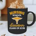 Graduation Shirt Nursing School Survivor Class Of 2018 Tee Graphic Print Coffee Mug