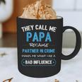 Grandpa Papa Partner In Crime Dad Graphic Print Coffee Mug