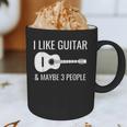 I Like Guitar & Maybe 3 People Music Introvert Guitar Graphic Print Coffee Mug