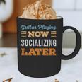 Guitar Playing Now Minimal Socializing Introvert Vintage Graphic Print Coffee Mug Guitar Playing Now Minimal Socializing Introvert Vintage Graphic Print Coffee Mug