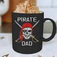 Halloween Pirate Skull Apparel Pirate Dad V-Neck Short Sleeve Cotton 100 T-Shirt Small Graphic Print Coffee Mug