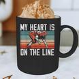 My Heart Is On The Line Football Mom Dad Offensive Lineman Graphic Print Coffee Mug