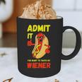 Hilarious Hot Dog Dad Joke Text Pun Dirty Joke -Barbecue Graphic Print Coffee Mug