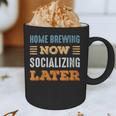 Home Brewing Now Minimal Socializing Introvert Vintage Graphic Print Coffee Mug Home Brewing Now Minimal Socializing Introvert Vintage Graphic Print Coffee Mug
